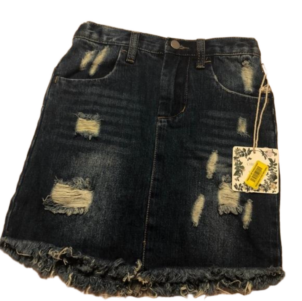 Chelsea & violet girls jean skirt size S NWT.